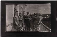 Retrato na Varanda da casa da Vila Nova - Carnaval de 1930 - Eurico do Vale, Alda Valadão, Evangelina Valadão, Francisco Valadão 