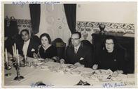 Reunião dos Diplomados - Jantar no Palácio do Governo Civil - Francisco Valadão, Dr. Osório, Dr. Bretão, esposa, Dr. Aires Mendonça