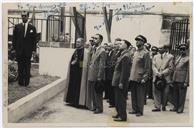 Inauguração da Central hidroeléctrica de João de Deus - José Armas, Bispo D. Manuel, Arantes de Oliveira (Ministro das Obras Públicas), Francisco Valadão, Manuel de Sousa Menezes, Henrique Flores