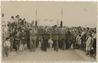 Retrato na Inauguração da Estrada na Canada do Mato na Serra da Ribeirinha - Luís Lima, Joaquim Corte-Real, Cândido Forjaz, Silva Leal e Francisco Valadão 