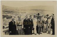 Visita do Ministro do Comércio (Sebastião Ramires) - Padrão - Armando Ávila, Beça Aragão, Francisco Valadão, Major Serrão dos Reis, Corte-Real e Amaral, Coronel Lopes, Judite Nunes da Costa Corte-Real e Amaral, Isabel Coelho Borges, Gomes Coelho 