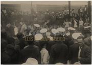 Retrato na Inauguração da Estrada na Canada do Mato na Serra da Ribeirinha - <span class="hilite">Joaquim</span> Corte-Real, Cândido Forjaz, Silva Leal e Francisco Valadão 