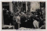 Retrato de Grupo no Almoço na Serreta oferecido ao Ministro das Obras Públicas - Francisco Valadão, Engenheiro Campilho, General Costa Macedo, Coronel Alforia, Visconde das Mercês, Flores Brasil, Ministro Ulrich, Cândido Forjaz 