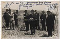 Lançamento da Primeira Pedra do Palácio da Justiça  - Agnelo Ornelas do Rego, Eng. Ourique, Manuel Sousa Valadão, Francisco Valadão, Anselmo Reis