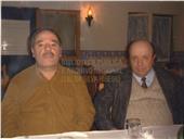 José Mendonça Brasil e Ávila com Dimas Simas Lopes (provavelmente numa atividade do Instituto Açoriano de Cultura)