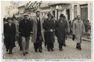 Chegada do novo Governador - Engenheiro José Luís Abecassis - Francisco Valadão, Capitão da Polícia Aníbal Cadete, Leal Armas, Eliseu Pato François, Manuel de Sousa Menezes, Henrique Flores, Engenheiro Miranda