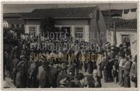 Inauguração do Monumento e Lápide na Casa onde viveu Francisco Ferreira Drummond - Elmiro Mendes, Francisco Valadão, Manuel de Sousa Menezes, Cândido Forjaz, <span class="hilite">Joaquim</span> Corte-Real e Amaral 