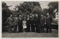 Almoço em casa do Dr. França e Silva - São Mateus - Manuel Sousa Menezes, Francisco Valadão - Quinta de Flores Brasil 