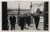 Inauguração da Escola Primária da Ladeira Branca - Ribeirinha - Plano dos Centenários - Manuel de Sousa Menezes, Francisco Valadão, Leal Armas, Luís Lima (Director das Escolas)