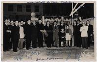 Inauguração da Feira Popular - Angra do Heroísmo - Francisco Valadão, Elmiro Mendes, Corte-Real e Amaral, Frederico Rui, Botelho, Pinto, Adriano Figueiredo, Pedro martins, Corte-Real, Major Frederico Lopes, Coronel Alforia, Rocha Alves, António Mendes (filho de Elmiro Mendes), Major Araújo, Capitão do Porto Rodrigues, Padre Júlio