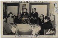Retrato à mesa - A bordo do Lima - Francisco Valadão, José Brum, Couto, Henrique Flores, Capitão do Porto, General Cintra