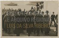 Recepção de Joaquim Moniz de Sá Corte-Real e Amaral (Presidênte da Câmara Municipal de Angra  - Cortejo 
Francisco Valadão, Rocha Alves, Pato Francois, Severinho Correia 