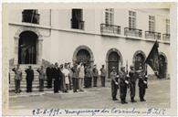 Inauguração das Cozinhas na B.7.17 - Francisco valadão, Teotónio Pires, D. Manuel Afonso de Carvalho 