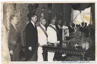 Visita do Presidente da República Américo Tomás - Recepção na Câmara Municipal de Angra do Heroísmo - Teotónio Pires, Baptista de Lima 