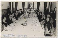 Reunião dos Diplomados - Jantar no Palácio do Governo Civil - Francisco Valadão, Dr. Osório, D. Maria Natal, Juiz Dr. Albano de Oliveira, Henrique Costa Braz, Sra. Ornelas e Álvaro Monjardino, Dr. Bretão, Dr. Cabral e Esposa, Sra. Rodrigues, Dr. Mendonça