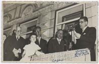 Inauguração da Luz Eléctrica nas Lajes - Diogo Meneses (Presidente da Câmara da Praia), Francisco Valadão, Teotónio Pires, Eliseu Pato François