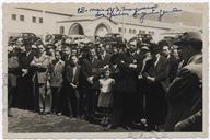 Inauguração das Oficinas da Junta Geral - Bispo D. Guilherme, Henrique Flores, Francisco Valadão, Manuel Sousa Menezes, Soares, Engenheiro Miranda da Silva, Leal Armas