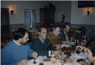 José Mendonça Brasil e Ávila num jantar com amigos (provavelmente numa atividade do Instituto Açoriano de Cultura)