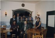 José Mendonça Brasil e Ávila num jantar com amigos (provavelmente numa atividade do Instituto Açoriano de Cultura)