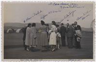 Visita de D. Duarte Nuno Duque de Bragança - Base das Lajes - Maria Francisca de Orléans e Bragança (esposa), Cândido Forjaz, Maria Isabel, Visconde das Mercês, Coronel Silva Leal