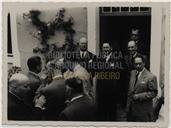 Retrato da Visita do Ministro das Obras Públicas - José Frederico Ulrich - Manuel de Sousa Menezes, <span class="hilite">Joaquim</span> Corte-Real e Amaral 