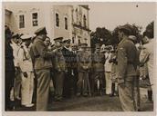 Visita do Presidente da República General Óscar Carmona à ilha Terceira - Recepção no Largo Prior do Crato - Joaquim Corte-Real e Amaral, Pestana da Silva