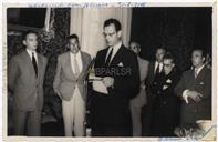 Recepção no Palácio do Governo Civil - José Luís Abecassis (despedida), Flores Brasil, Leal Armas (discursando), Eliseu Pato François, Henrique da Costa Braz