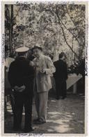 Retrato de Flores Brasil conversando com o Capitão do Porto - Engenheiro Raposo