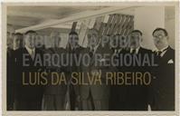 Retrato de Grupo a bordo do Navio Carvalho Araújo - Chegada de Pestana da Silva (Governador Civil de Angra do Heroísmo) - Capitão Borges Coelho, Armando Trigueiros, Corte-Real e Amaral, Francisco Valadão, Ramiro Machado, Cândido Forjaz, Henrique da Costa 