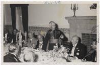 Jantar no Palácio do Governo Civil - Tenente-Coronel José Agostinho, Silva Leal, Manuel de Sousa Menezes, Bispo de Tiava D. José Pedro da Silva