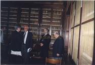 José Mendonça Brasil e Ávila numa cerimónia no Palácio Bettencourt, onde se encontrava instalada a Biblioteca Pública e Arquivo Regional de Angra do Heroísmo