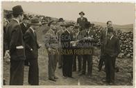 Retrato Inauguração da estrada da Bagassina às Lages na Terra-Chã - Joaquim Corte-Real e Amaral, Silva Leal, Francisco Valadão 