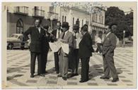 Visita do Ministro das Obras Públicas José Frederico Ulrich à Ilha Terceira - Praça Velha - Manuel Sousa Menezes (Governador)