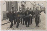 Cortejo de Manifestação a Salazar - 1953 - Eliseu Pato Francois (Professor do Liceu e Reitor) - Elmiro Mendes, Corte-Real e Amaral. 