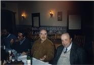 José Mendonça Brasil e Ávila num jantar com amigos (provavelmente numa atividade do Instituto Açoriano de Cultura)