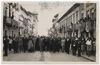 Recepção do Ministro do Interior - Joaquim Trigo de Negreiros - Rua Direita - Francisco Valadão, Anselmo da Silveira, Bispo D. Guilherme, Coronel Silva Leal, Henrique Flores, Flores Brasil 