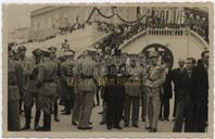 Visita do Presidente da República General Óscar Carmona à ilha Terceira - Recepção - Francisco Valadão, Coronel Silva Leal, Tenente-coronel José Agostinho