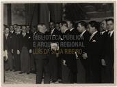 Na Recepção do Presidente da Républica Marechal Óscar Carmona - Dr. Joaquim Corte-Real e Amaral, Carlos Jorge Bretão Damas (do Porto), Moreira de Almeida, Joaquim da Fonseca 