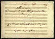 Missa a 4 vozes / composta pelo R.mo Sn.or P.e Fran.co Xavier de Fontes / na era de 1801 / Da R.ma Sn.ra D. Tereza Michelina de S.ta Clara / Comv.to de S.to Andre