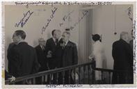 Inauguração do Hospital de Isolamento no Antigo Pavilhão das Alienadas - Francisco Valadão, Eng. Miranda, Viriato Lobão, Cândido Forjaz, Padre Francisco (secretário do Bispo)