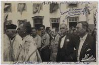 Visita da Imagem de Nossa Senhora de Fátima à Praia da Vitória - Coronel Craveiro Lopes (Capitão da base das Lajes e mais tarde, Presidente da República, em 1951), Francisco Valadão, Corte-Real e Amaral